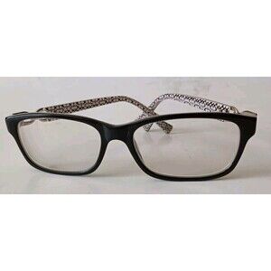 Coach HC6052 Fannie (5214) Black/ White Acetate Full Rim Eyeglasses Glasses